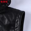 Hengyuanxiang Men's Hooded Genuine Leather Vest