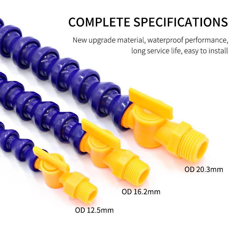 Adjustable Nozzle Flexible Water Oil Cooling Tube 1/4"~1/2" 30~60cm Spark Plug Tube Condenser Universal Lathe Machine Water Pipe