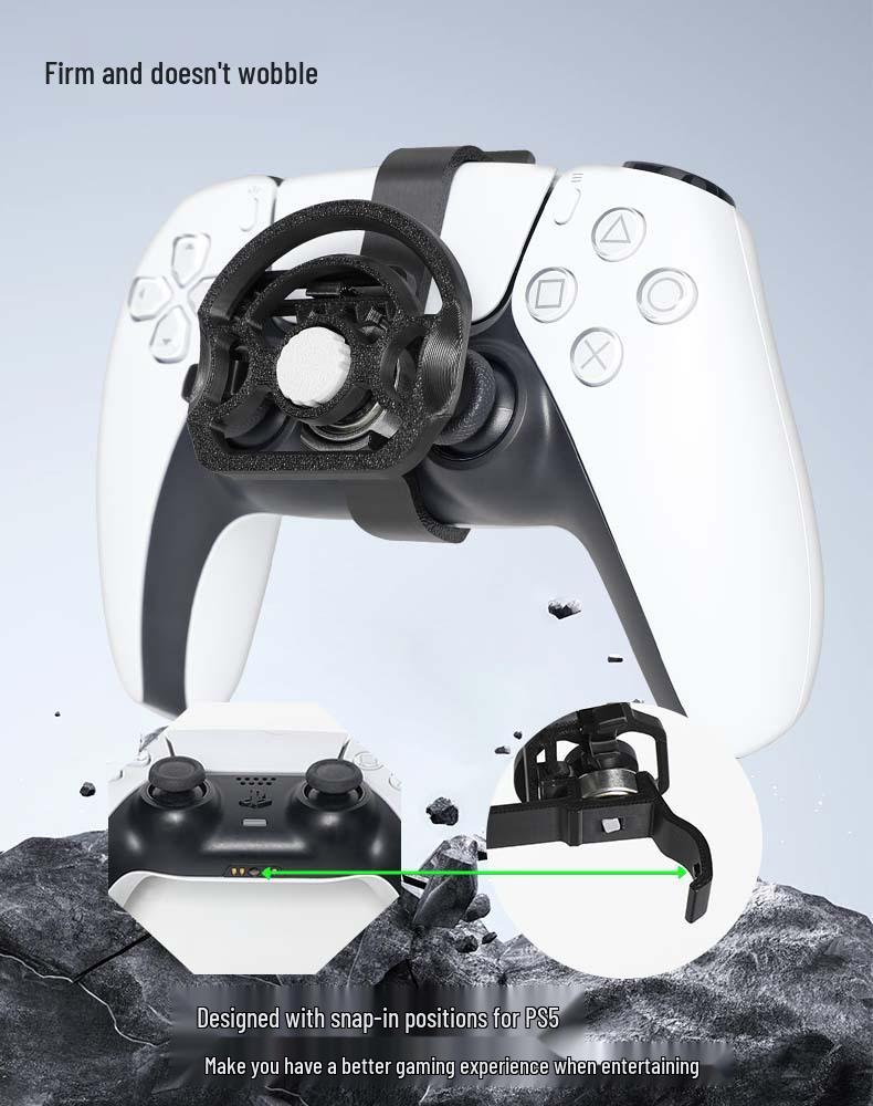 PS5 Slim Controller Mini Racing Steering Wheel for Joysticks.
