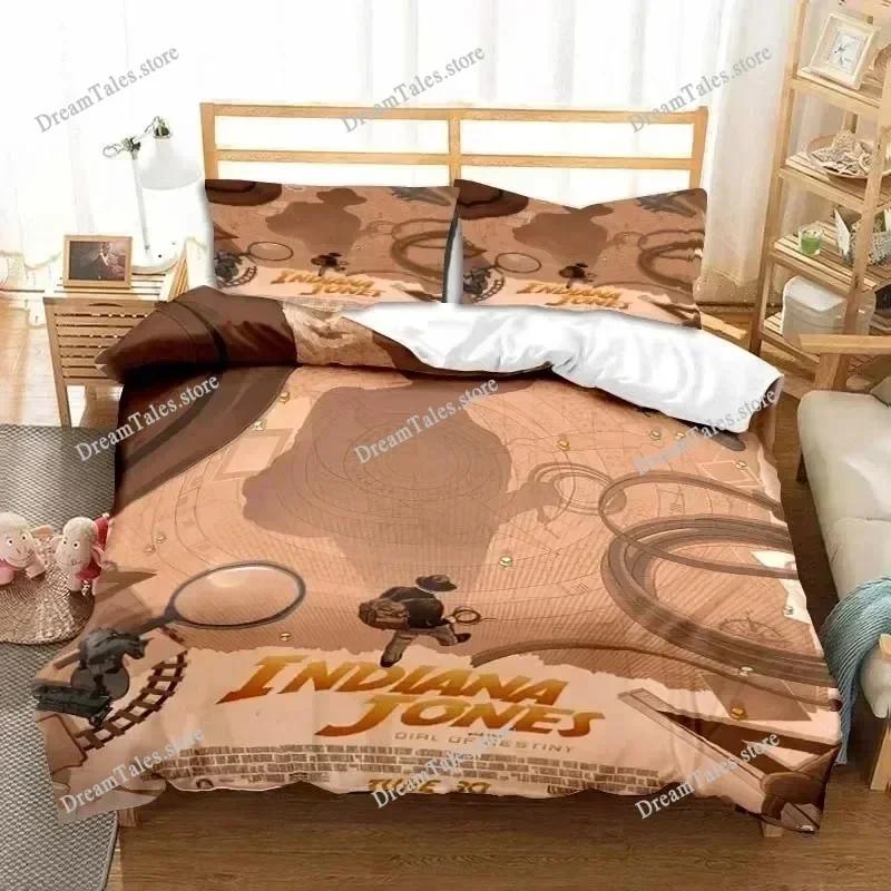 Indiana Jones Le Cadran de la Destinée Ensemble de Literie Élégant Simple Double King Size Chambre d'Enfant Housse de Couette Ensemble Housse de Couette Cadeau741