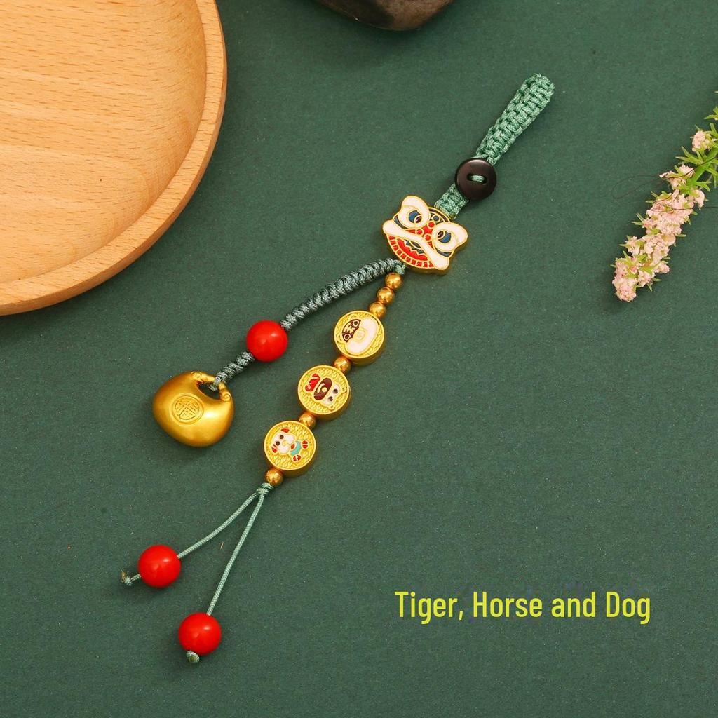 Twelve Zodiac Multi-Function Gold Keychain Pendant