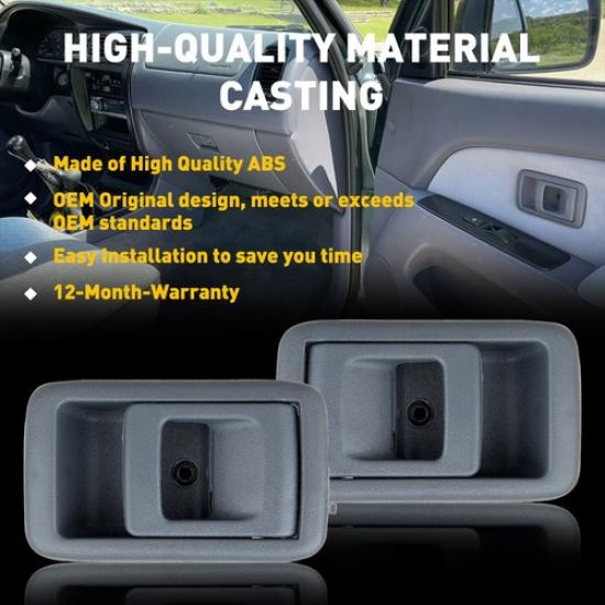 Fit Toyota Ide Interior Right Door Handle Set Gray Tacoma Pickup Left 92961
