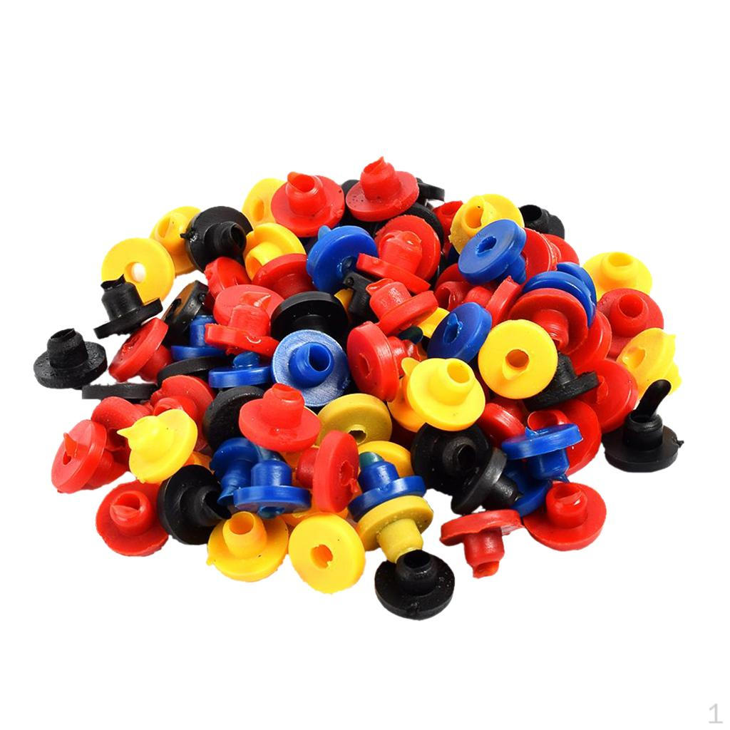 100pcs Premium Quality Silicone Needle Grommets Nipples - Assorted Color