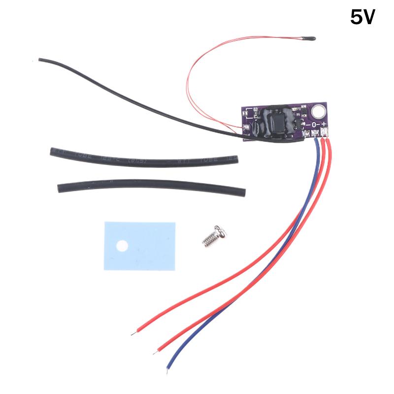 5V 12V DC PC Fan Controller with Automatic Speed Adjustment & Temp Probe, Suitable for 2/3-Wire Fans