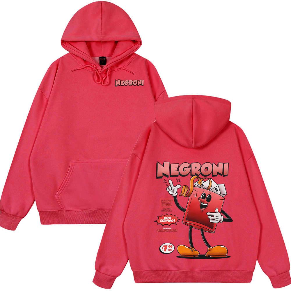 Negroni Cocktail Lustige Meme Hoodies Heißer Verkauf Neuer Stil Kleidung Lässig Weiche Baumwolle Oberteile Unisex Cartoon Humor Partnerlook Kleidung