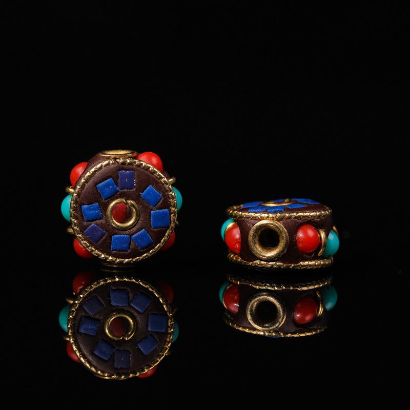 Nepal Handmade Auspicious Cloud Brass Spacer Beads for DIY Jewelry and Ornaments