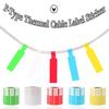 500Pcs/Roll 70*24mm Cable Labels Wire Marking Network Waterproof Thermal Printer Sticker Organizer Self-Adhesive Label Cable Tags