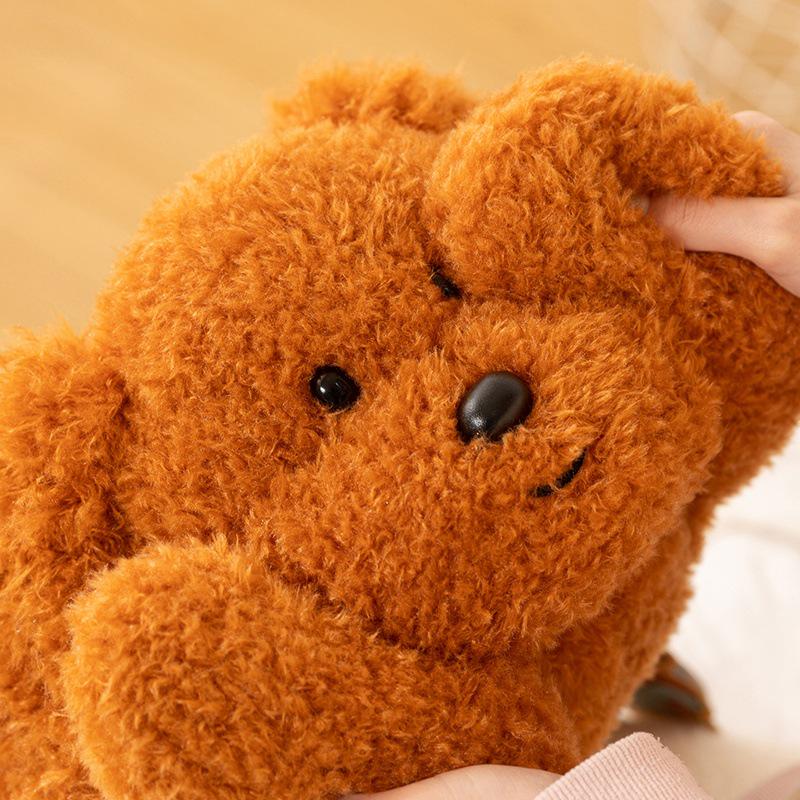 Sait Dudu Puppy Pose Plush Toy - Healing Teddy Dog Doll Gift Pillow for Girls