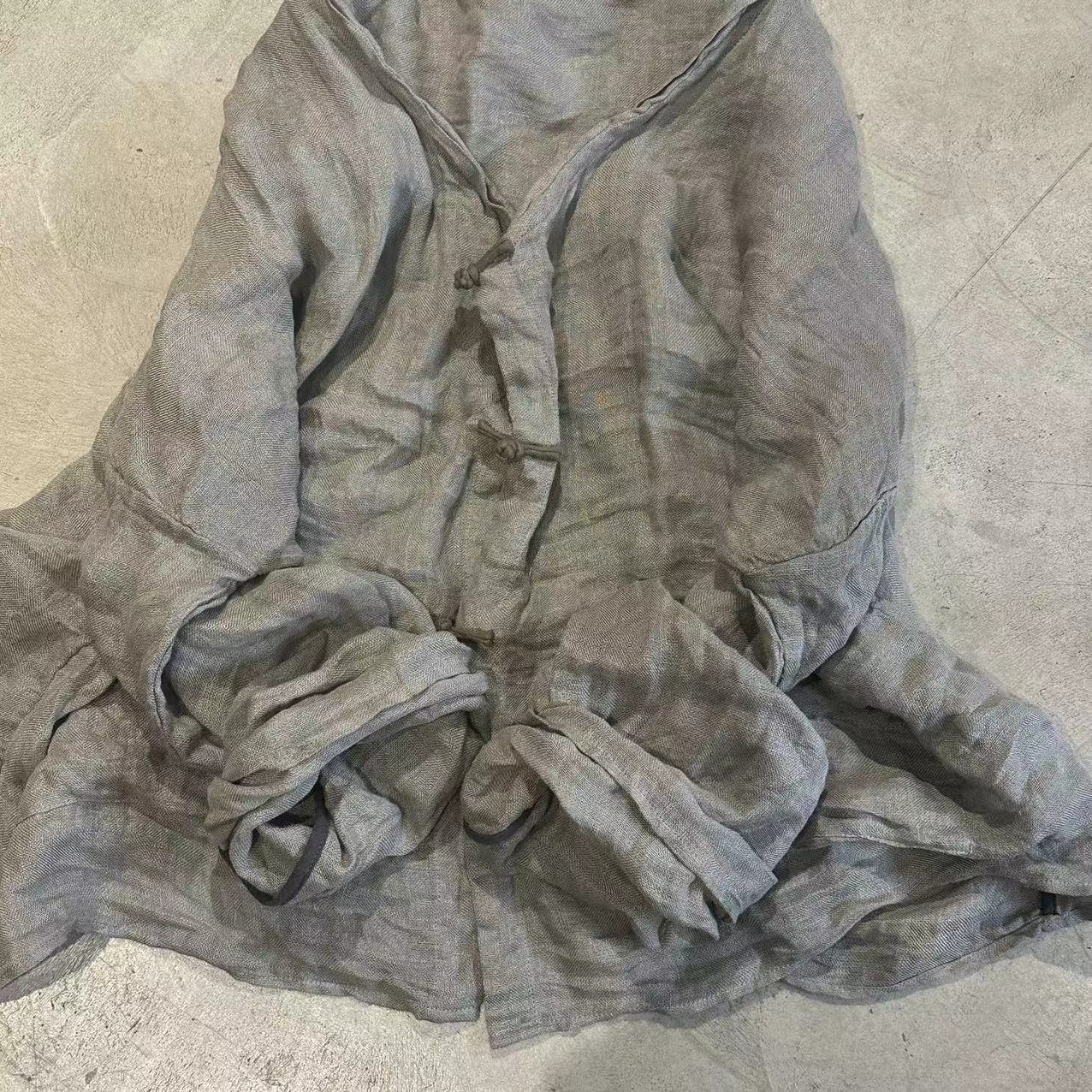 

Johnature Женские винтажные рубашки, топы, однотонные, с длинным рукавом, летние, на пуговицах, с круглым вырезом, женские блузки One Size