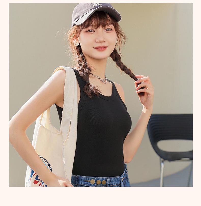 Versatile Modal Women's Tank Top with Built-In Bra & Padding - Perfect for Underwear or Outerwear