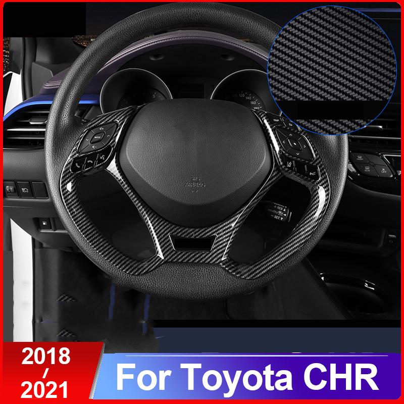 ABS Auto-Styling Lenkrad Pailletten Aufkleber Trim Abdeckung für Toyota C-HR CHR C HR 2016 2017 2018 Zubehör