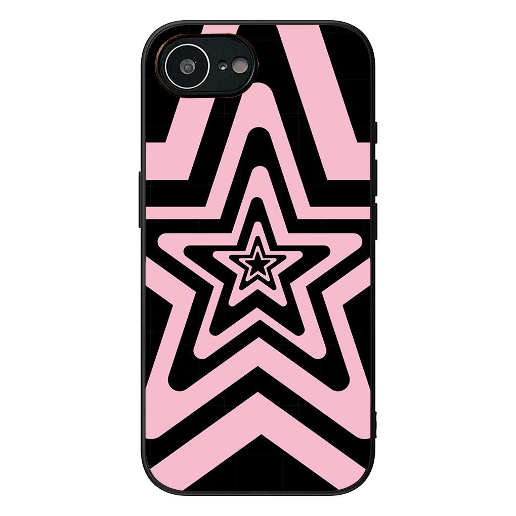 Cover for Samsung Galaxy S22 S21 S20 FE Ultra Plus A35 A36 A55 A37 A33 A34 A57 Coque Phone Case Pink Star Dark Red Heart Love
