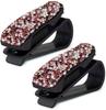2PCS Bling Bling Rhinestone Diamond Sun Visor Glasses Fastener Clip Sunglasses Eyeglasses Holder Portable Clip Auto Car Ornament