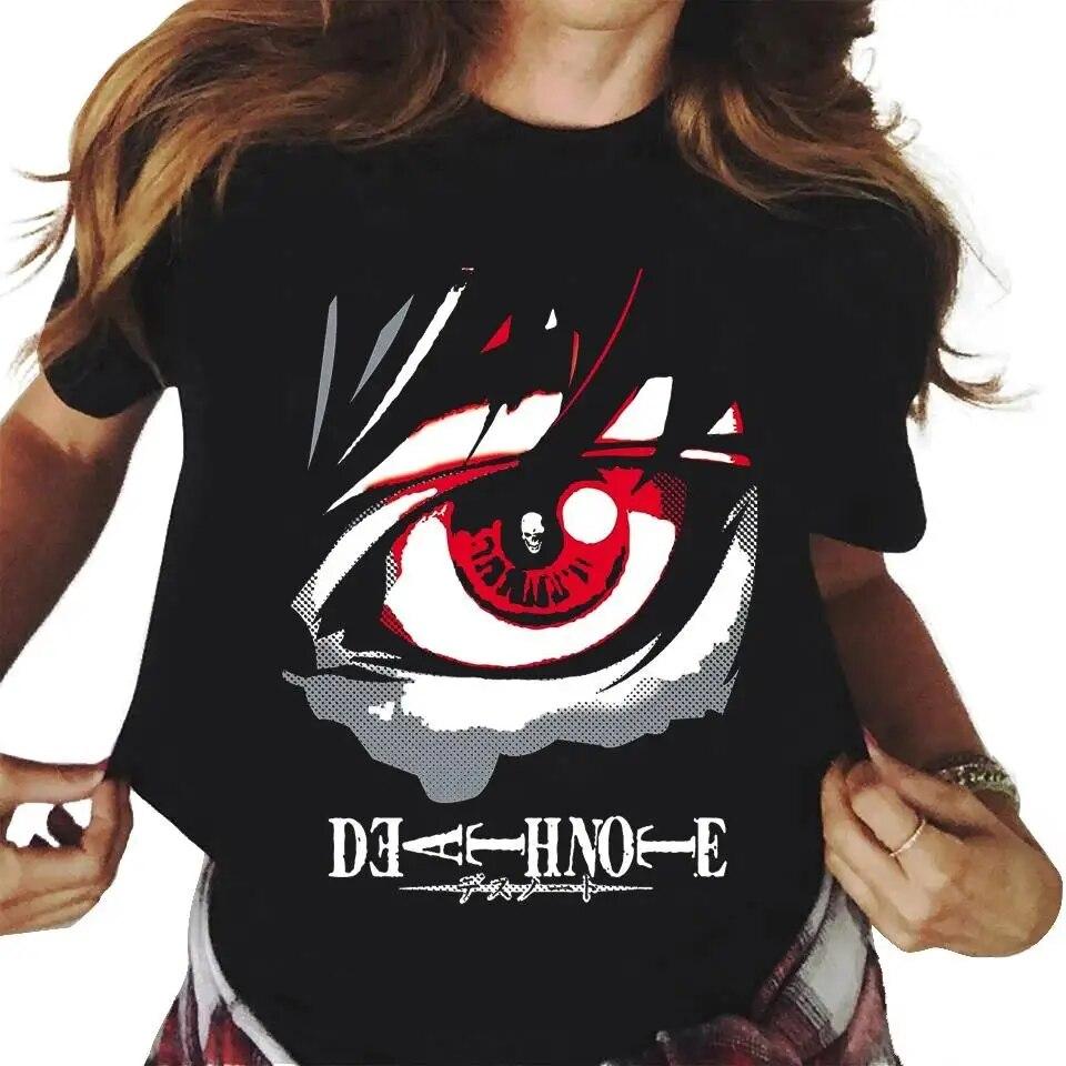 Japanese Anime Death Note Graphic Print T Shirt Unisex Women Fashion Casual Harajuku Short Sleeve Plus Size Unisex T Shirt