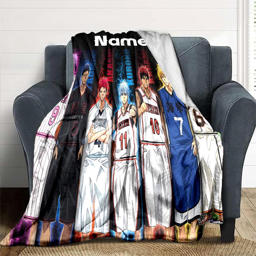 Customiz Name Personality Kuroko's Basketball Blanket Soft &Warm Sofa Office Bed Travel Lunch Break Blanket, Gift Suitable All Seasons