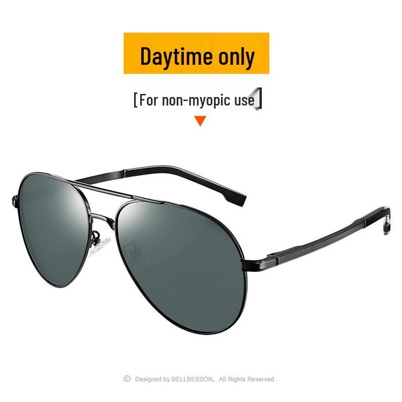 Polarisierte Nachtsicht-Aufsteckbrille, Blendfreie Brille für Tag/Nacht zum Autofahren für Myopie, Unisex