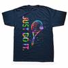 Funny Tennis Player Watercolor Graphic T-shirts Men Women's Fashion Casual Tshirt 100% Cotton Loose Oversized T Shirt