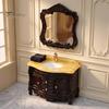 1/12 Scale Doll Mansion Accessories Sink Cabinet with Vanity Mirror, Bathroom Miniature Furniture Miniature, Tiny Victorian for House Decoration Decor