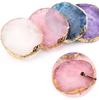Resin Stone Transparent Color Nail Art Palette Mirror Glass Pallet Tool Blending Pigment Nail Tips