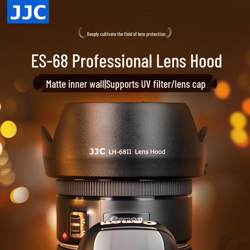 JJC LH-68 49mm Lens Hood for Canon EF 50mm f/1.8 STM Lens 49mm