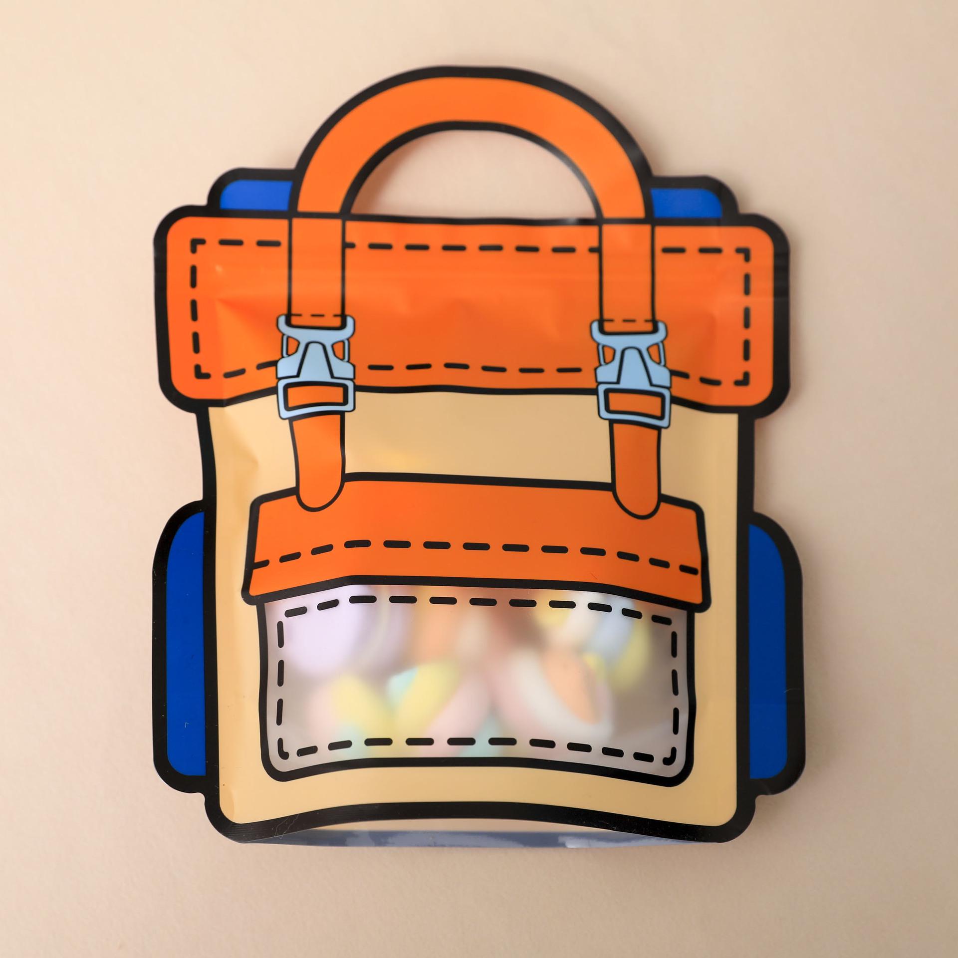 

Детский выпускной и подарочный пакет на день рождения: Милый, Креативный, Школьный рюкзак, Упаковка для перекуса и праздников 18*21+6cm