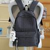 Schoolbag1011 New Spring and Summer Retro Plaid Backpack Women's Bag Student Large Capacity Lightweight School Bag Campus Versatile Backpack