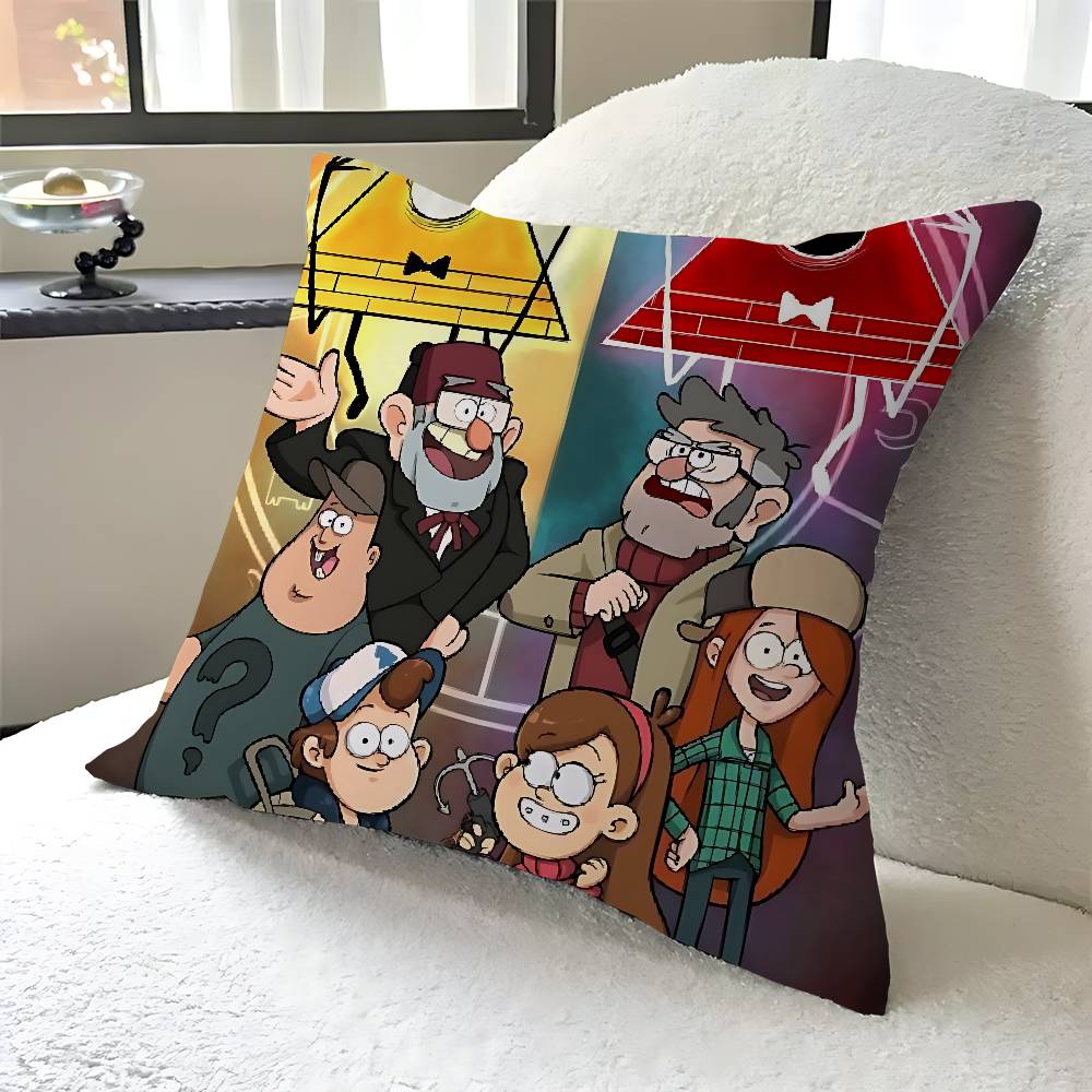 Gravity Falls Stitch Lucky Dragon Pillow Cover Sofa Cushion Cover Home Room Decoration Children Gift
