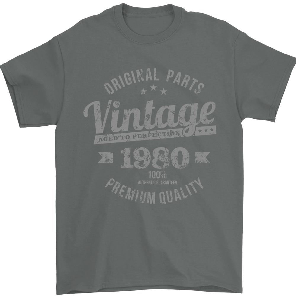 Vintage Year 46th Birthday 1980 Unisexs TShirt 100 Cotton S
