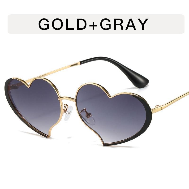 Heart Shape Y2K Sunglasses European and American Style Irregular Peach Heart Sunglasses UV400 Protection Unisex