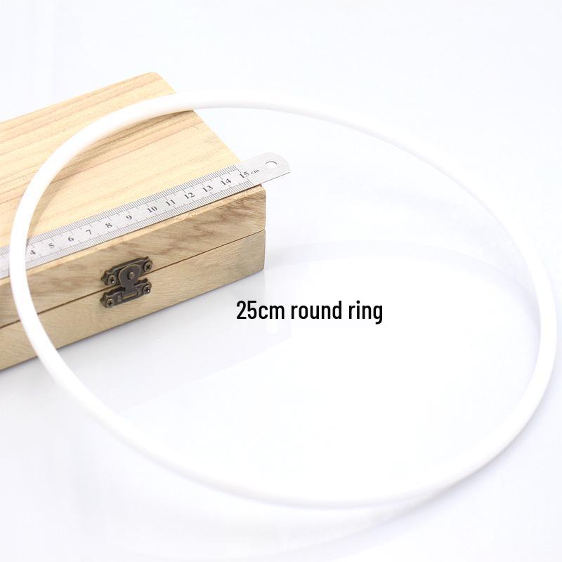 White Round Heart-shaped Plastic Ring for DIY Crafts and Dreamcatchers