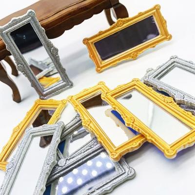 1/6 1/12 Dollhouse Miniature Mirror Alloy Photo Frame  OB11 Dolls/Miniature Dollhouse Decoration
