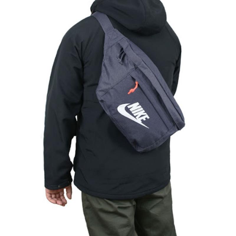 Nike Polyester Crossbody Bag, Fanny Pack Regular Unisex Black Blue Casual BA5751-015