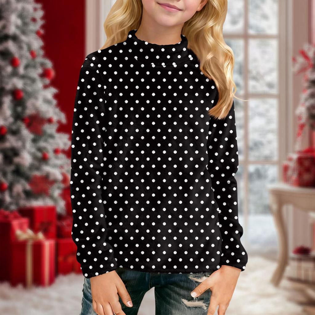 Dziecięce codzienne bluzki z długim rękawem z nadrukiem