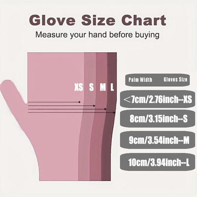 100/50/30PCS Light Pink Nitrile Gloves Latex Free Powder Free Waterproof Dirt Proof Gloves for Kitchen Bathroom Cleaning