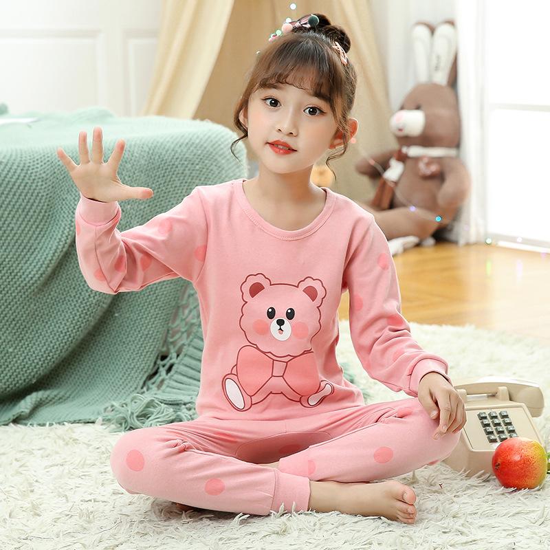 Teens Pajamas Long Sleeve 100% Cotton Pyjamas Big Kids Clothes Sets Children Boys Sleepwear Pajamas for Girls 6 8 10 12 14 Years