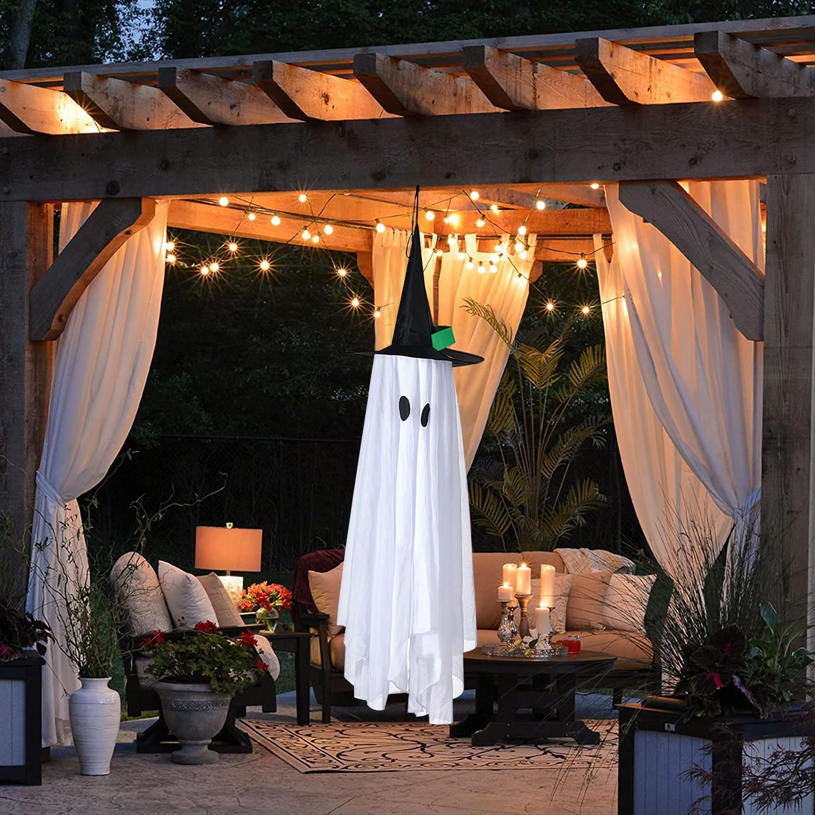 

Украшения на Хэллоуин, декор оранжевой шляпы волшебника, подвесные украшения One Size белый