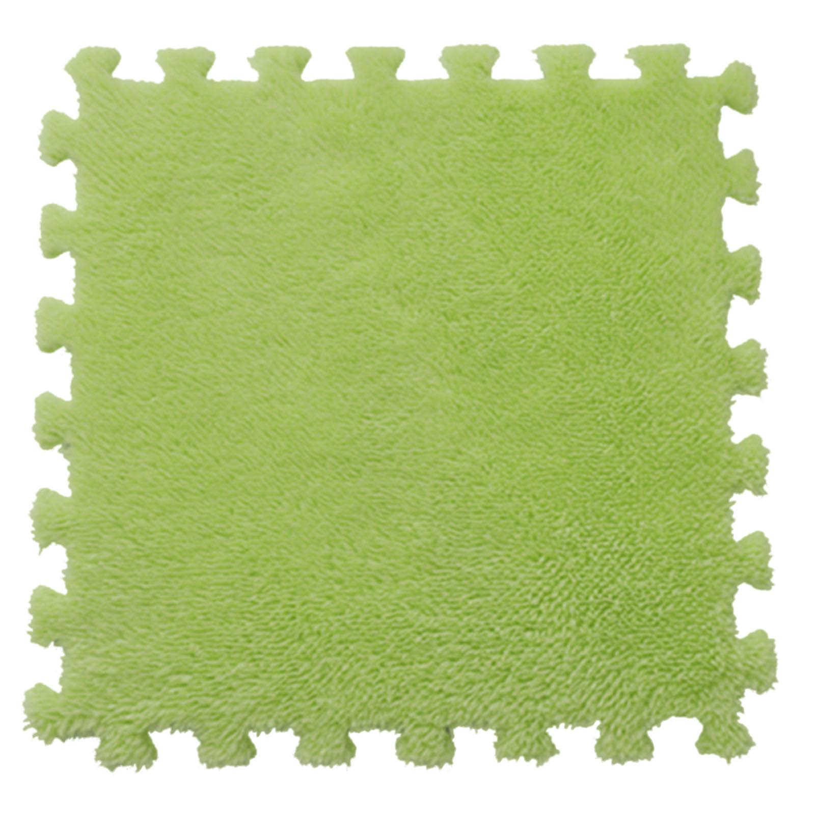 

11,81-дюймовый квадратный коврик-пазл из полиэстера, бархата, экологически чистый ковер, 14 цветов зелёный