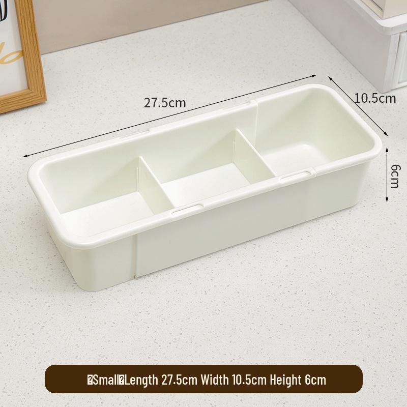Retractable Rectangular Desktop Organizer and Drawer Divider for Kitchen Stationery and Sundries
