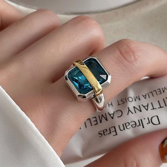 925 Sterling Rings for Women Fashion Geometric Handmade Irregular Strip Ring Party Christmas Gift