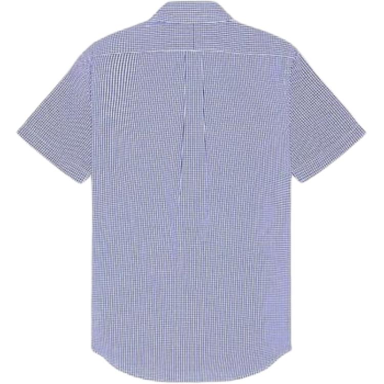 Polo Ralph Lauren Embroidered Logo Single-Breasted Short Sleeve Shirt Men shirts Blue 710833828-001
