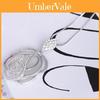 Elegant Korean Style Long Sweater Necklace With Rose Pendant And Platinum Finish
