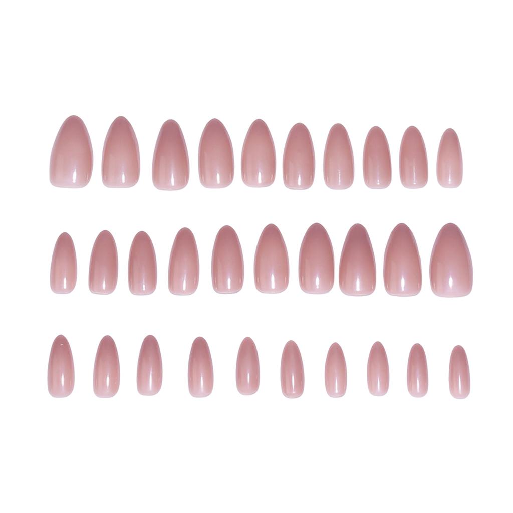 30PCS Gentle Nude Pink Fake Nails Charming Comfortable to Wear Manicure Nails for Manicure Lovers and Beauty Bloggers