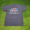 Vintage 80s Air-Force Health Professions Shirt Small 18x23 Faded Navy-Blue USA