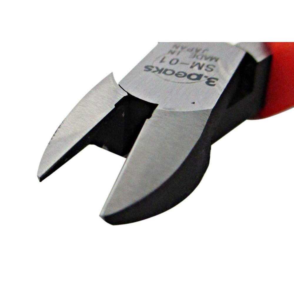 Mini Micro Nippers with Plastic 3.peaks Spring, 100mm, SM-01A