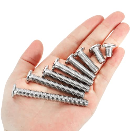 PATIKIL 8-Piece Round Head Phillips Head Machine Screws, M8-1.25 x 35mm, 304 Stainless Steel, 18-8 Full Thread, Connector Bolts for Machinery and Furn