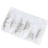   Colorful   Glass Nail Art Rhinestons Decoration Costumes Material Package(Silver)