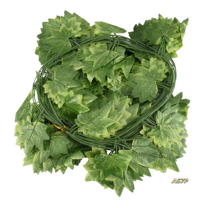 12 Pcs 7.5Ft Artificial Maple Leaves Hanging Vines, Fake Ivy Garland Hanging Plants For Garden Wedding Party Decorations