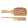 Wooden Paddle Comb Set Brush and Tail Comb Set Paddle Detangling Hairbrush and Tail Comb for Styling