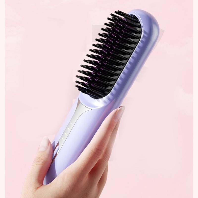 Fashion Hair Straightener Brush With Cordless And Rechargeable Hairdress Accesories Stylong Tool For Easy Use