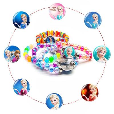 Die Eiskönigin Elsa Regenbogen Perlen Einziehbares Kinderarmband
